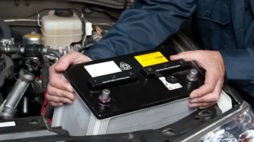 Flat tyre and jump-start illustration